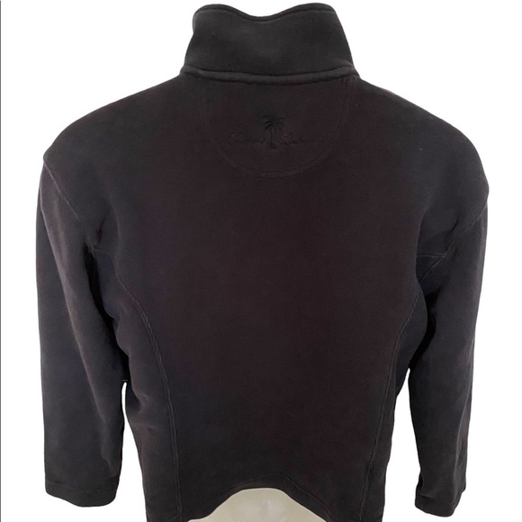 TOMMY BAHAMA Black 1/4 Zip Sweatshirt Pullover Women S Small - Picture 3 of 4